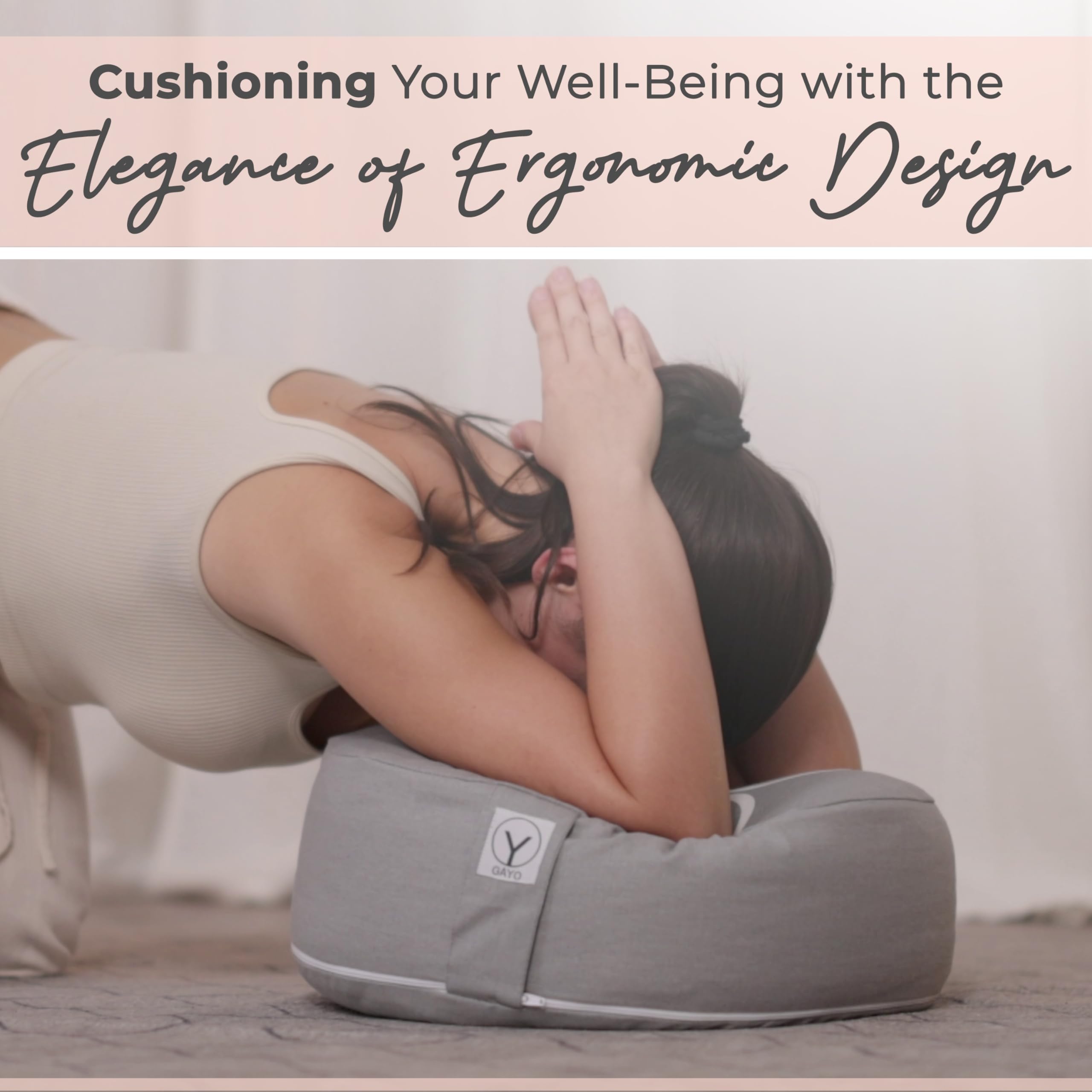 Gayo Meditation Cushion and Floor Pillow. Ideal for Meditation Pillow, Yoga, & Floor Sitting - Premium Buckwheat Supportive Round Cushion with Changeable Cover. Versatile & Stylish - 16" in - Image 3