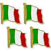 stidsds Italy Flag Pin - Italy Flags Pins Lapel Italian Flag Enamel Lapel Pin Men Women Suit & Waving Patriotic Metal Badge Souvenir Hat Backpacks Decoration(4 Pack)