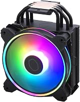 Cooler Master Hyper 212 Halo CPU Cooler Jet Black Aluminium Finish ARGB MF120 view 5