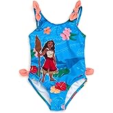Disney Moana Girls UPF 50+ One Piece Bathing Suit Toddler to Big Kid Sizes (2T - 10-12)