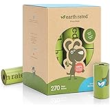 Earth Rated Dog Poop Bags, New Look, Guaranteed Leak Proof and Extra Thick Waste Bag Refill Rolls For Dogs, Unscented, 270 Co