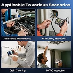 Endoscope Borescope Camera with Light, 4.3" IPS