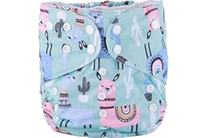 SIGZAGOR 2 to 7 Years Old Junior Big Cloth Diaper Nappy Pocket Reusable Washable Baby (Alpaca)