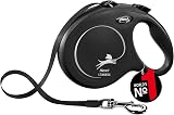 flexi Classic L Tape 8 m Black Retractable Dog Leash up to 50 kg