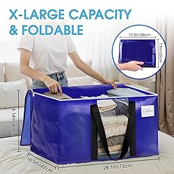 BlissTotes 6 Pack Moving Bags with Clear