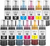 SHUOLEI 114 Ink Multipack for Epson EcoTank ET-8500 ET-8550 12 Bottles view 1