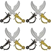 Flyekist 8 Pcs Pirate Swords for Kids,Plastic Pirate Sword Set for Party Favors,Theme Birthday Party, School Stage Activity, Christmas Halloween Cosplay Costume Dress-Up Props.