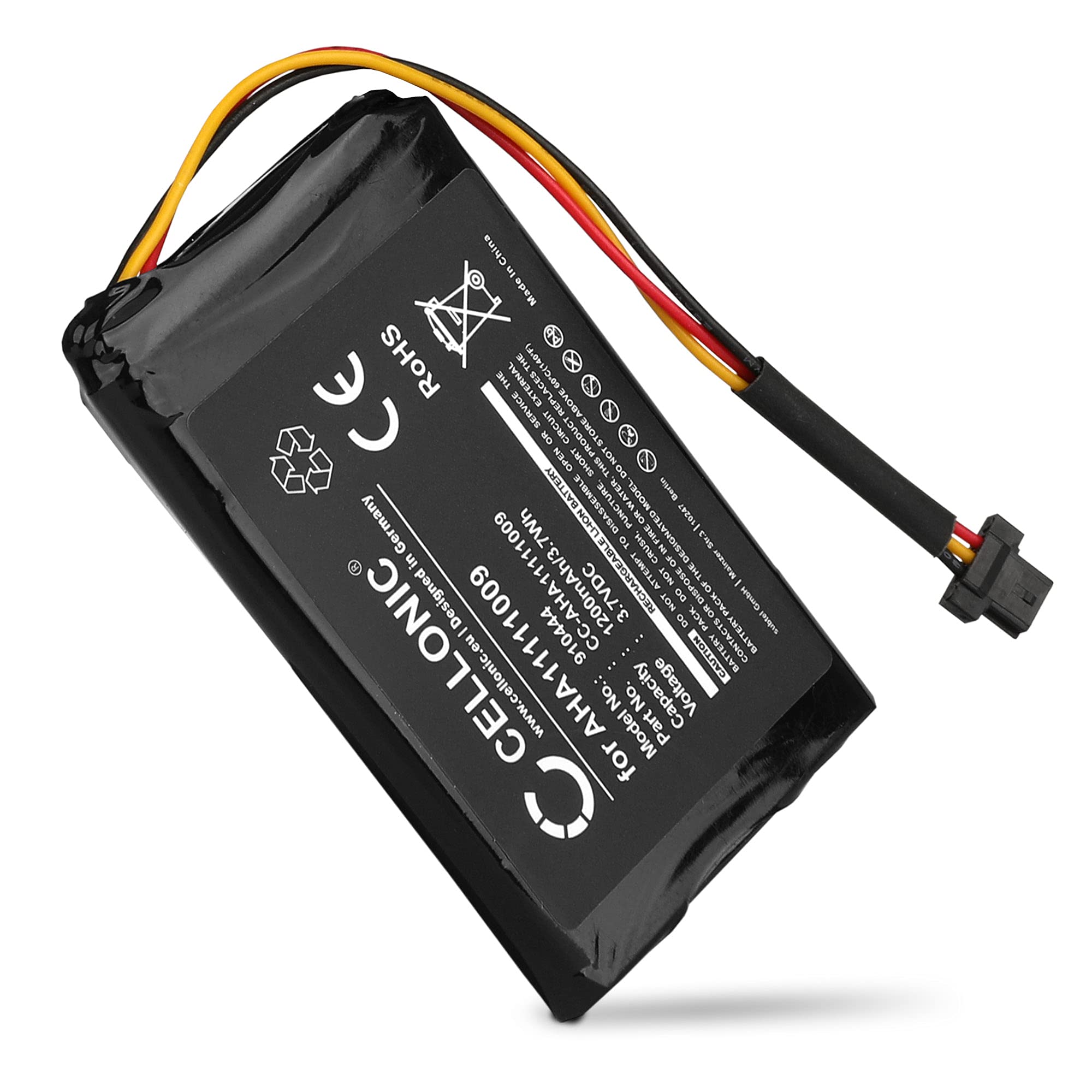 CELLONIC 1x Battery for GPS/Navigation Compatible with TomTom Go 600, Go 60, Start 62, VFAS - (1200mAh, 3.7V)