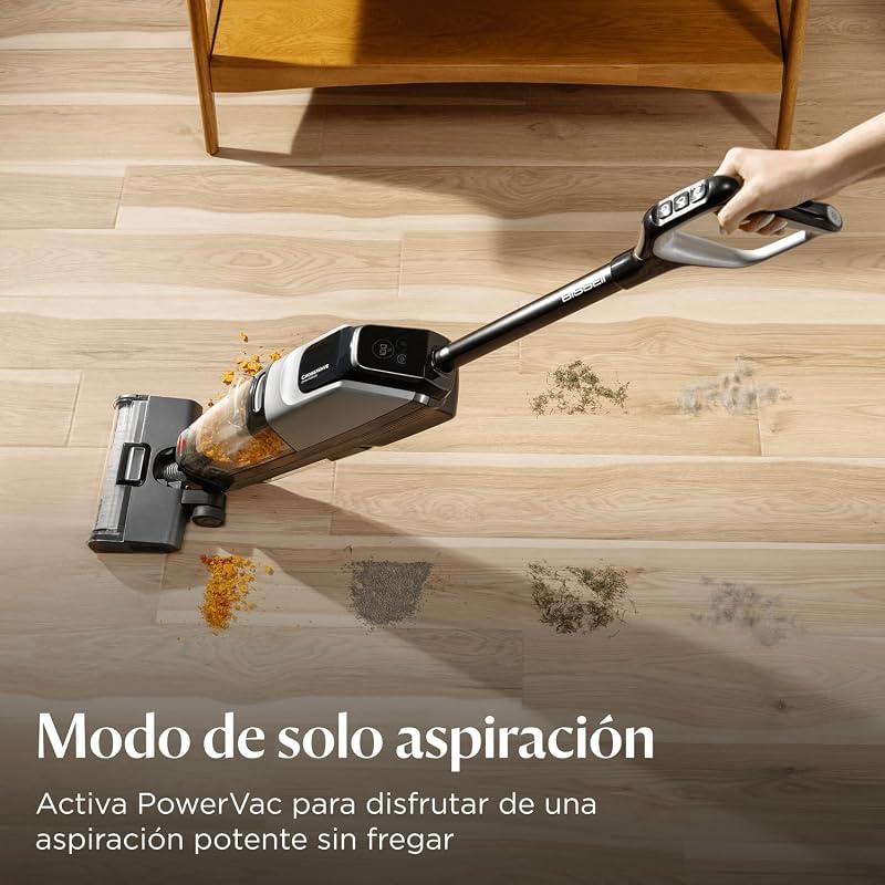 Bissell crosswave omniforce, aspirador de pó sem fio, aspirador e esfregão tudo-em-um, aspirador potente, tecnologia anti-emaranhado e detecção de entupimento de animais de estimação, limpeza de múltiplas superfícies, 3912n