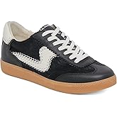 Dolce Vita Women's Notice Stitch Sneaker, Onyx Calf Hair, 9
