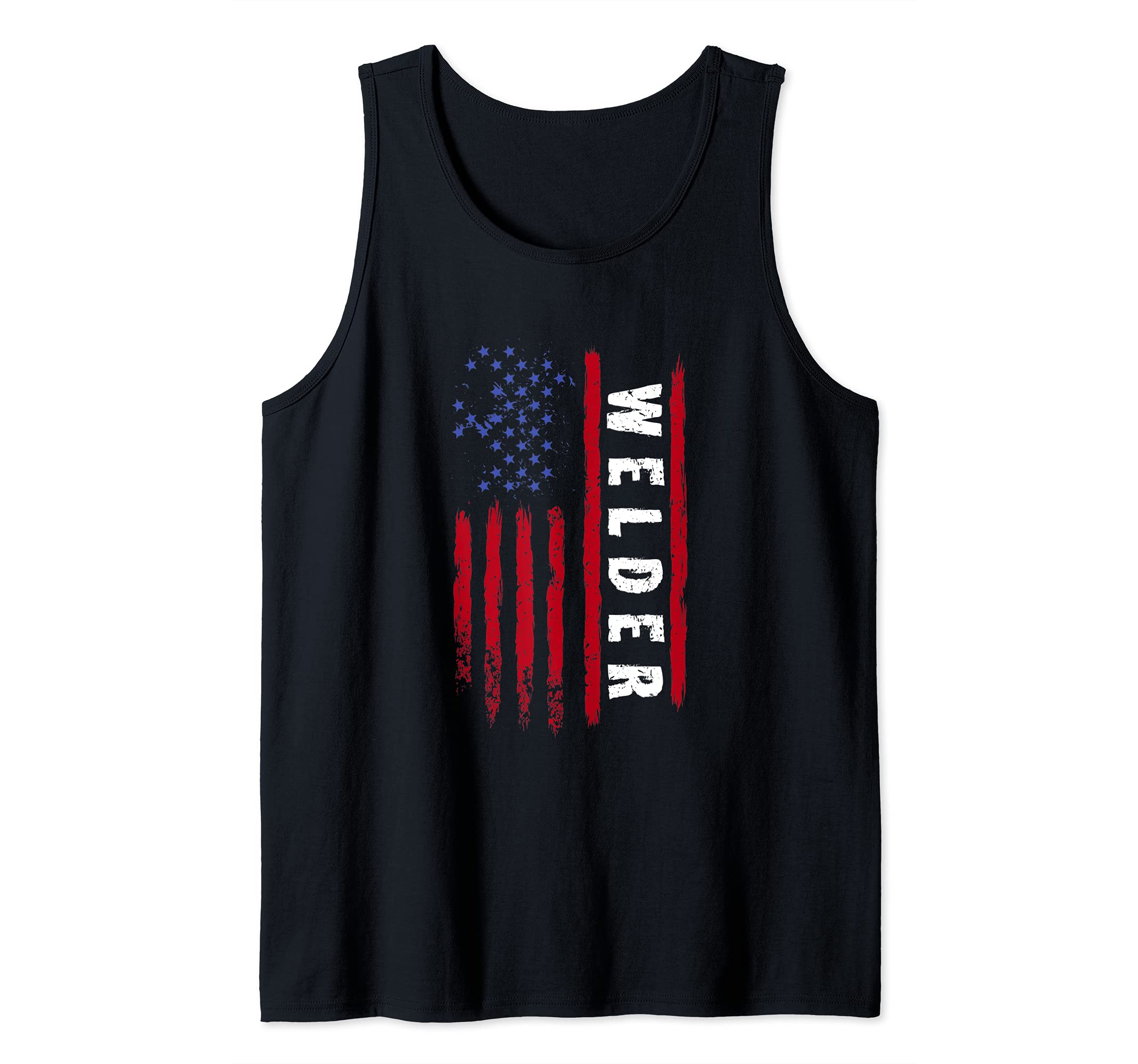 Welder American Flag - Welding US American Banner Worker Tank Top