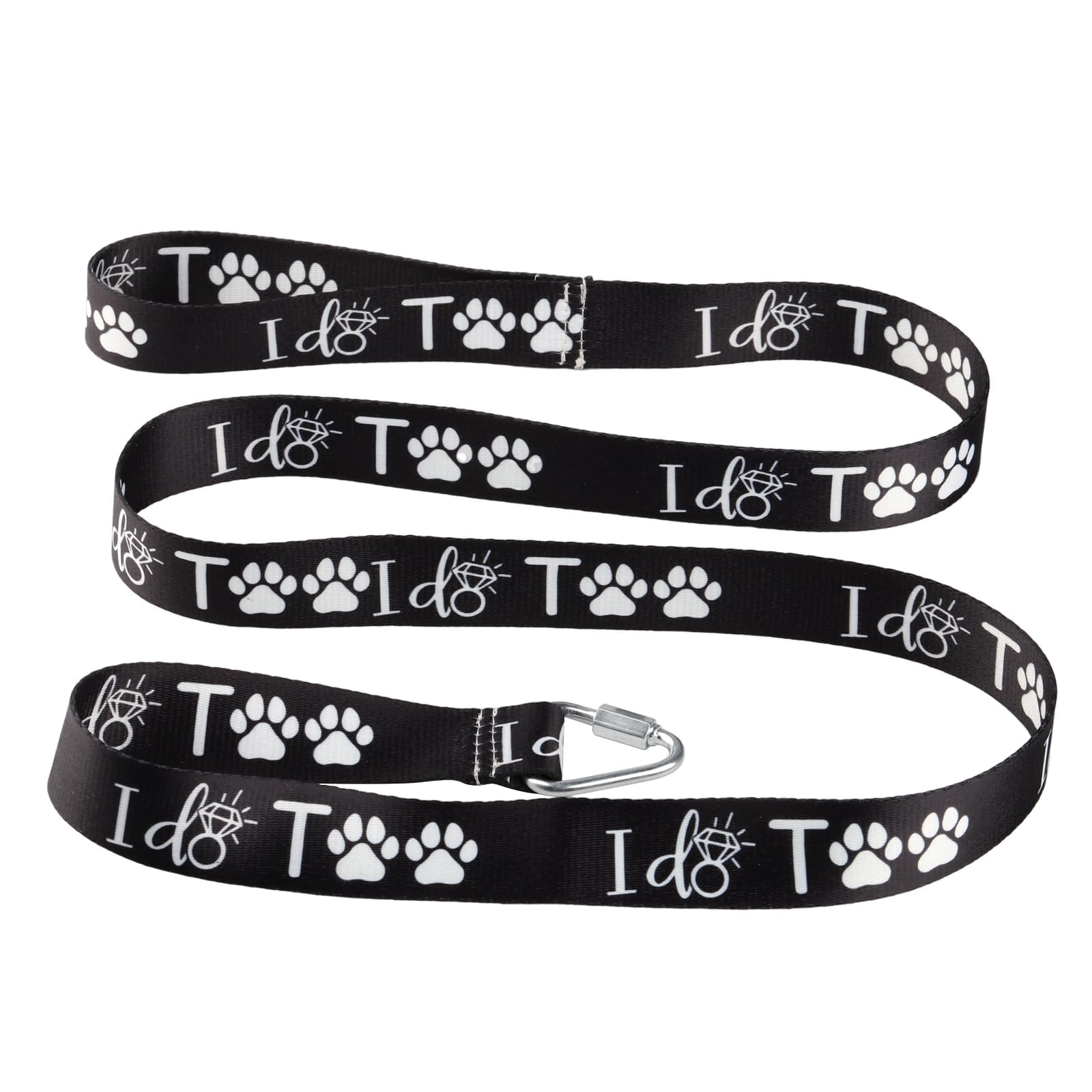 LEVLO Funny Wedding Dog Leash Wedding Attire Engagement Dog Gift Dog Owner Gift(I Do Too!)