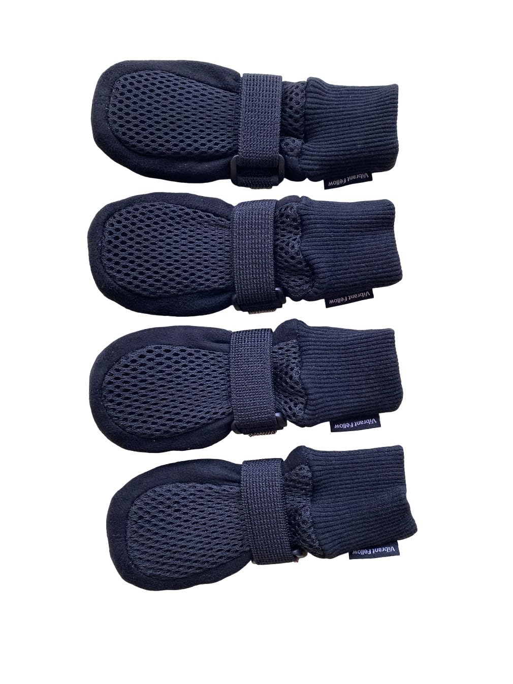 Vibrant Fellow Paw Protector Dog Boots Breathable Protective and Skid-proof Colour Black Set of 4 Size Small — image 1