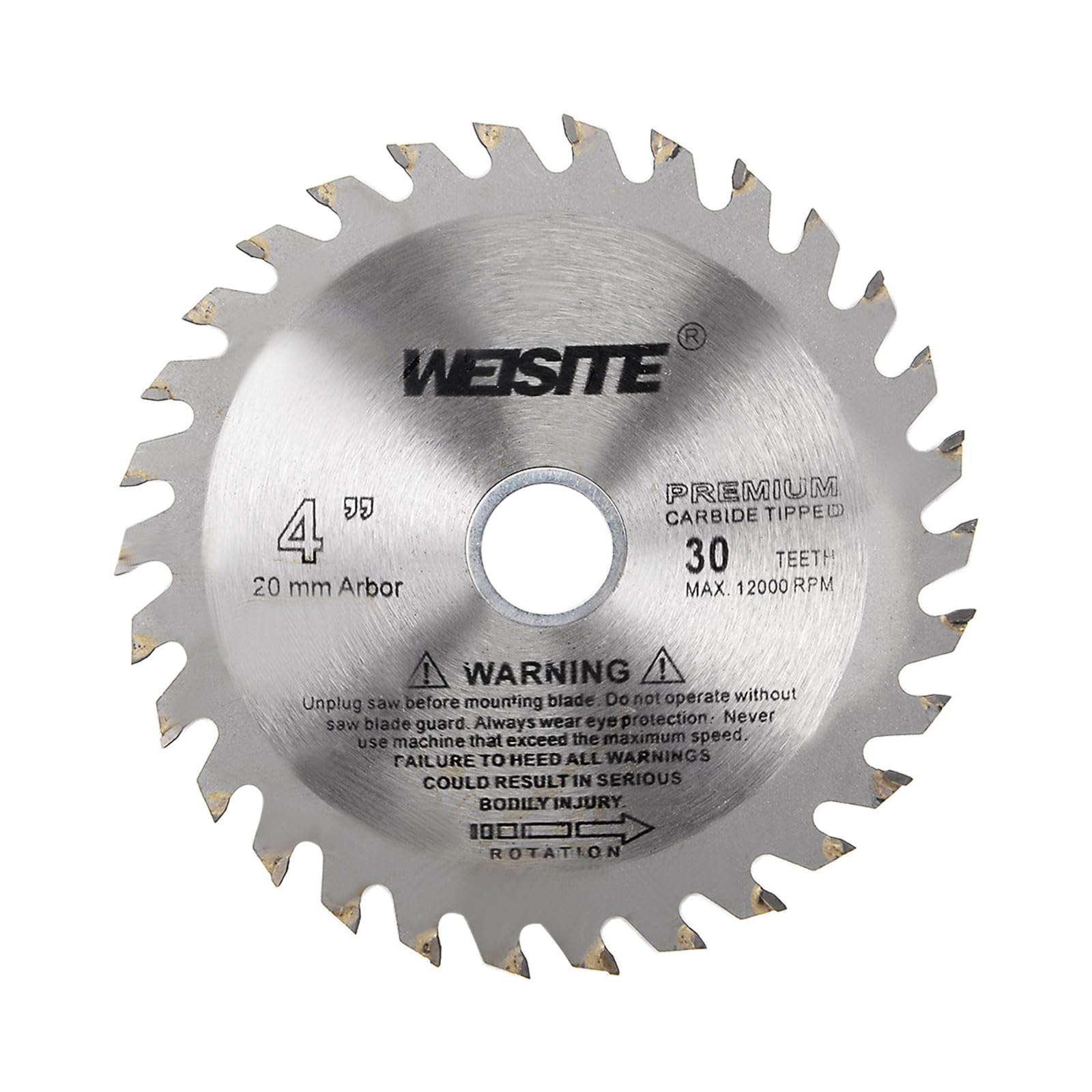 CoCud Circular Saw Blade, 4" Outer Dia 30 Teeth 5/8" Arbor, Wood Tungsten Carbide Tipped () Slitting Saw - (Applications: for Wood Cutting)