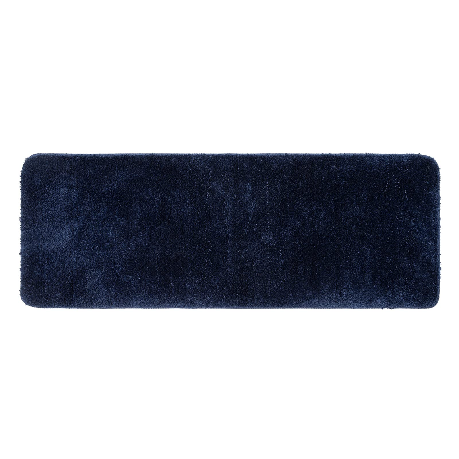 MIULEE Bathroom Rug Entrance Mat Shower Mat Non-Slip Tabis Absorbent Soft Microfibre Toilet Bath Tub Outlet Kitchen Living Room Bedroom Dark Blue 45 x 120 cm