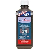 Epic Medical Supply H2O2 Hydrogen Peroxide Solution 3% USP - 16 oz, First Aid Antiseptic &amp; Multipurpose Cleaner - Hydrogen Peroxide Mouthwash, Topical Wash for Cuts &amp; Scrapes - 16oz (Pack of 1)
