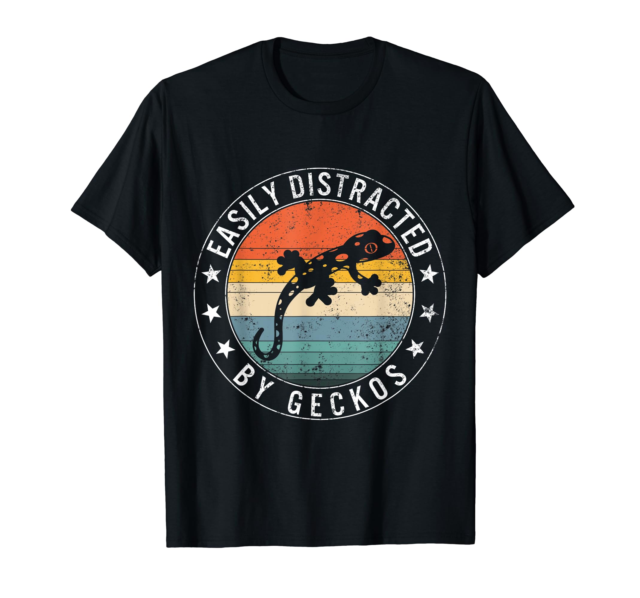 Easily Distracted By Geckos Lizard Reptile Leopard Gecko T-Shirt
