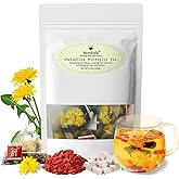 1Bag Bombala Dandelion Wolfberry Tea Natural Kidneys & Liver Eyes Health Goji Berry Chrysanthemum Cassia Seed Tea Seven Natural Herbal Ingredients For Kidney & Liver Health Non-GMO caffeine-free(12bags 120g)