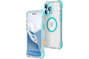 WIFORT for iPhone 16 Pro Max Waterproof Case, [IP68 Underwater] [Blue Light Filter Lens] [15FT Military Shockproof], Fit for 