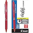 Pilot, FriXion Clicker Erasable Gel Pens, Fine Point. 0.7 mm, Pack of 12, Red