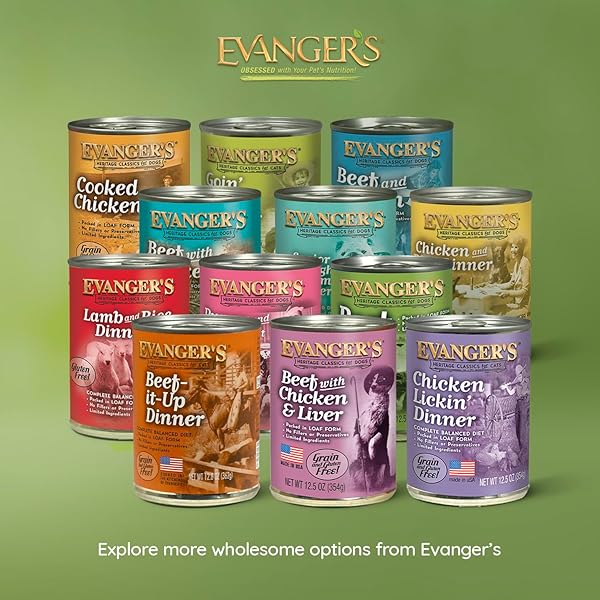EVANGER’S HERITAGE CLASSIC BEEF DOG FOOD – 12 COUNT, 12.5 OZ EACH – GRAIN & GLUTEN FREE, SINGLE-SOURCE PROTEIN – KOSHER QUALIFIED & ENDORSED BY CHICAGO RABBINICAL COUNCIL