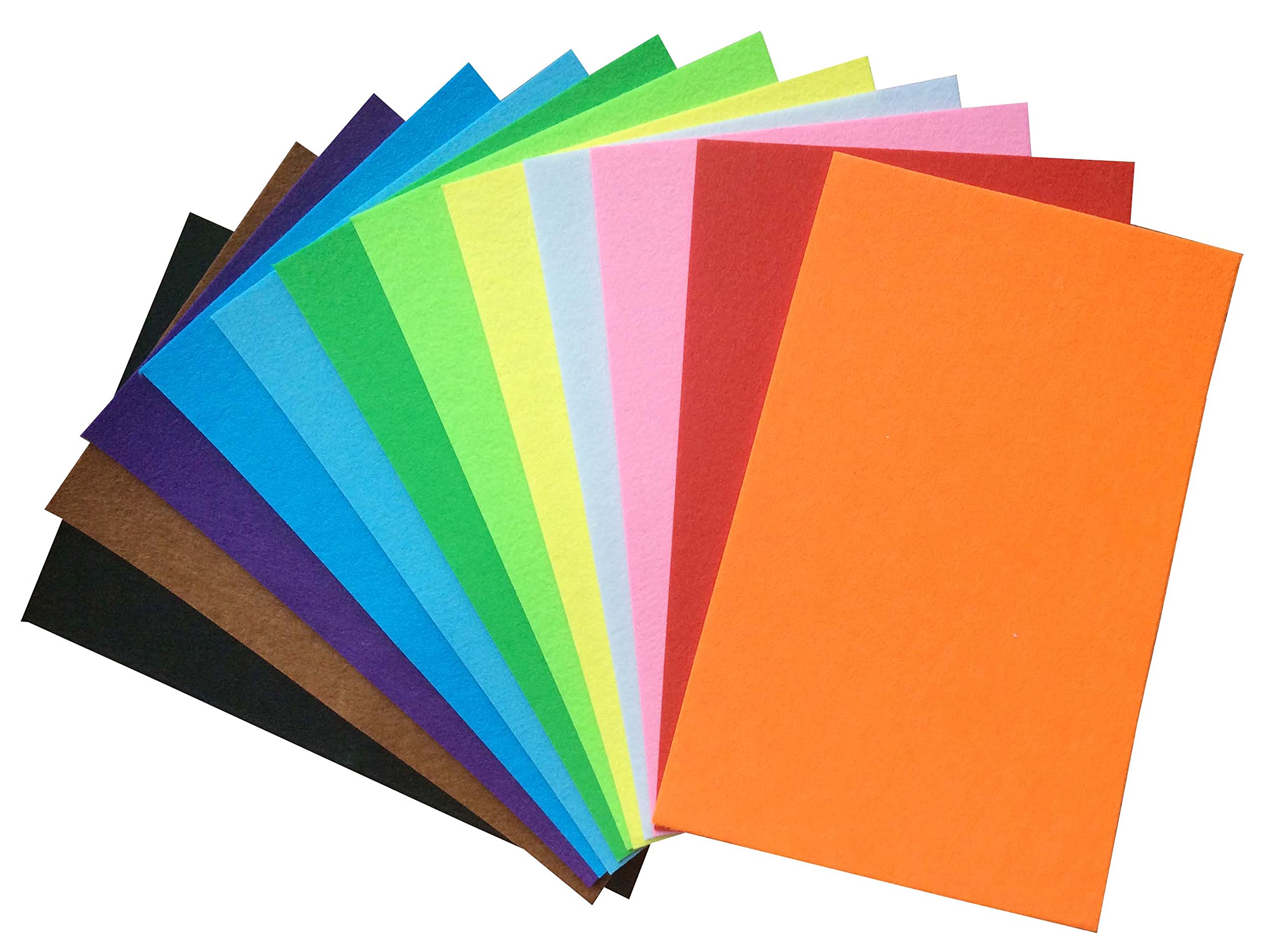 CAICXI 12pcs 30 x 20cm 2mm Thick Stiff Acrylic Felt Fabric Sheets Assorted Colours Felt Pack DIY Crafts & Ornament Crafts for Kids