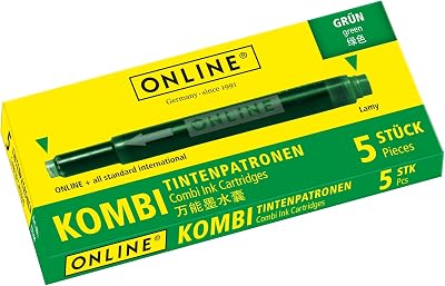 Online Double-Sided Fountain Pen Ink Cartridges 5 Green Universal Lamy