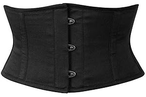 Womens Waist Trainer Cincher Heavy Duty Steel Boned Underbust Waspie Cotton Corset
