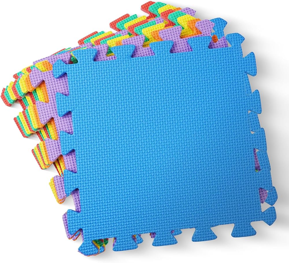 kidoola Foam Baby Play Mat 29x29cm 18pc Interlocking EVA Tiles Multicolor