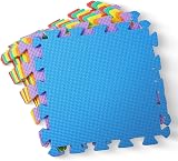 kidoola Foam Baby Play Mat 29x29cm 18pc Interlocking EVA Tiles Multicolor