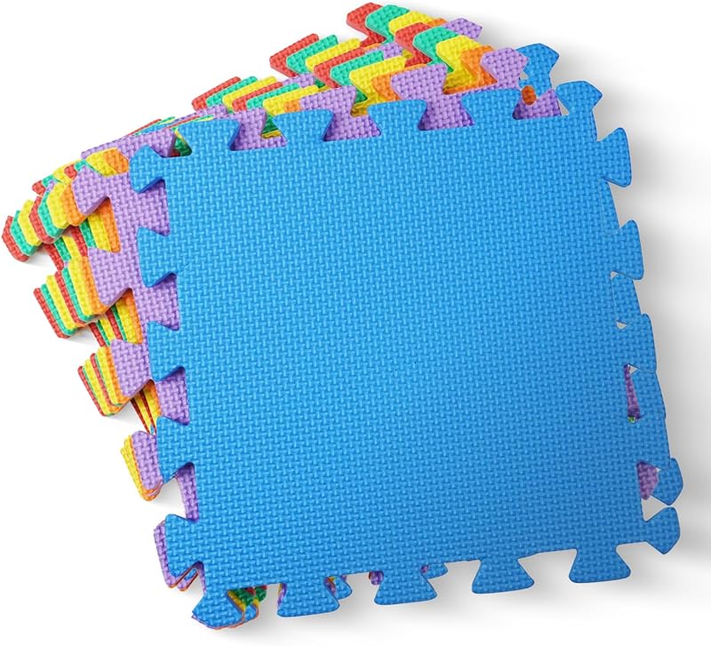 kidoola Foam Baby Play Mat 29x29cm 18pc Interlocking EVA Tiles Multicolor