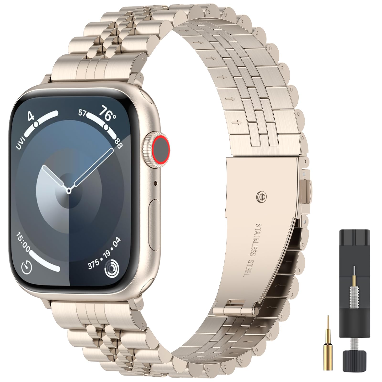 ZPJPPLX Metal Band Compatible with Apple Watch Band 38mm 40mm 41mm 42mm 44mm 45mm 46mm 49mm,Stainless Steel Metal Replacement Band Compatible with iWatch Series 11 10 9 8 7 6 5 4 3 SE 2 Ultra