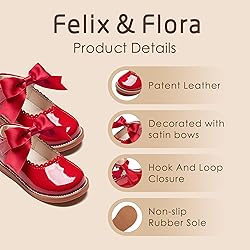 Felix & Flora Toddler Little Red Girl Mary Jane