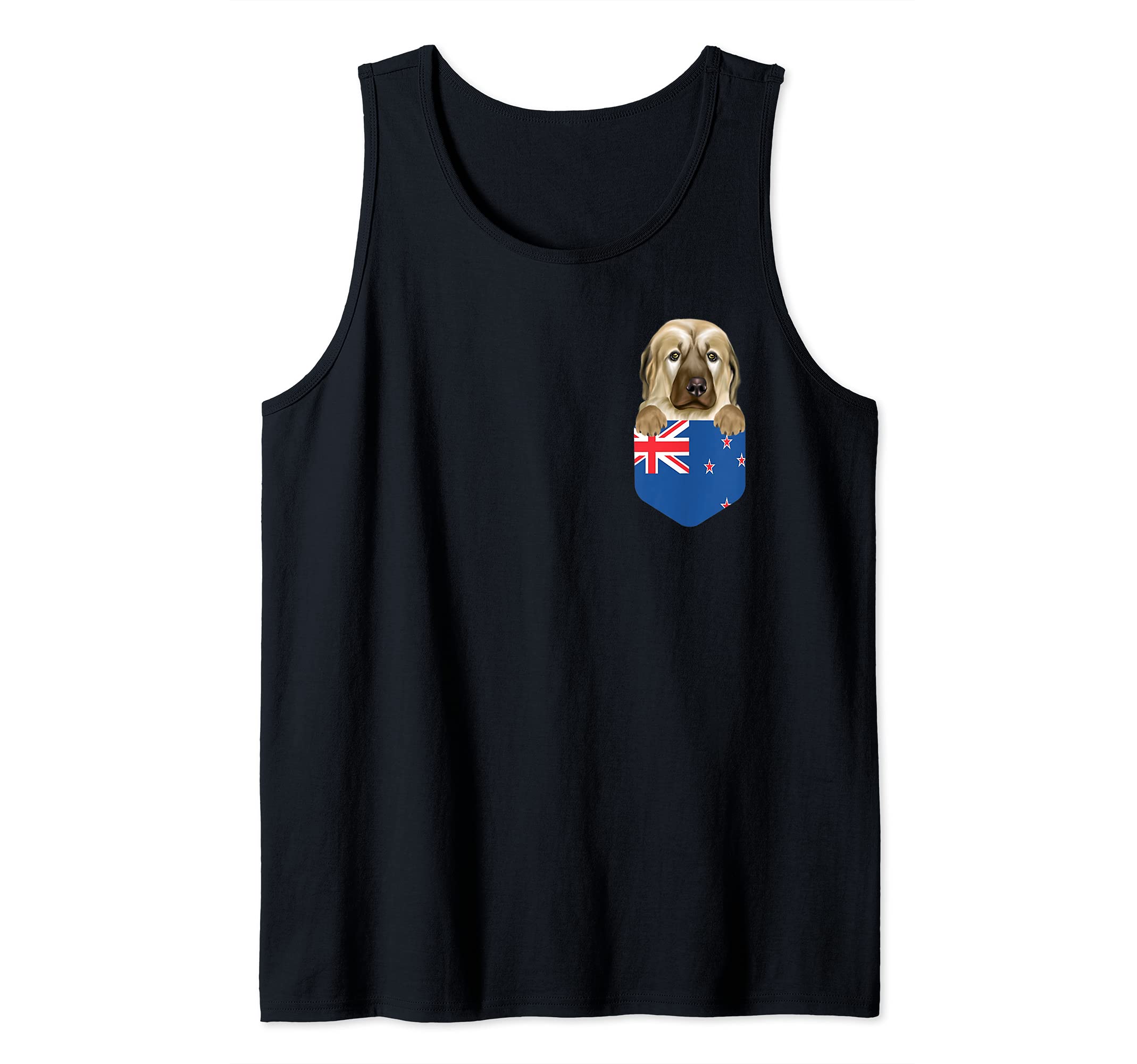 New Zealand Flag Anatolian Shepherd Dog Dog In Pocket Tank Top