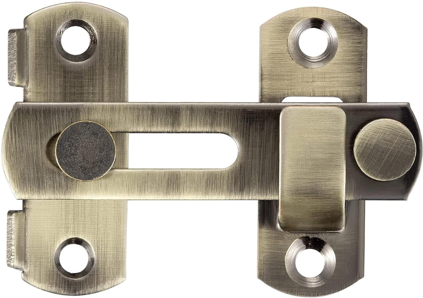 Litensh 180° Flip Sliding Stainless Steel Door Bolt Latch Lock for Gate Barn Window Wine Cabinet Bathroom Garage Garden Green Bronze