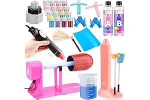 LFSUM Cup Turners for tumblers Starter kit,Electric Epoxy Resin Mixer,Tumbler Spinner Turner,Glitter Powder,Epoxy Resin kit for Tumblers for Beginners with Epoxy (Rose Red)