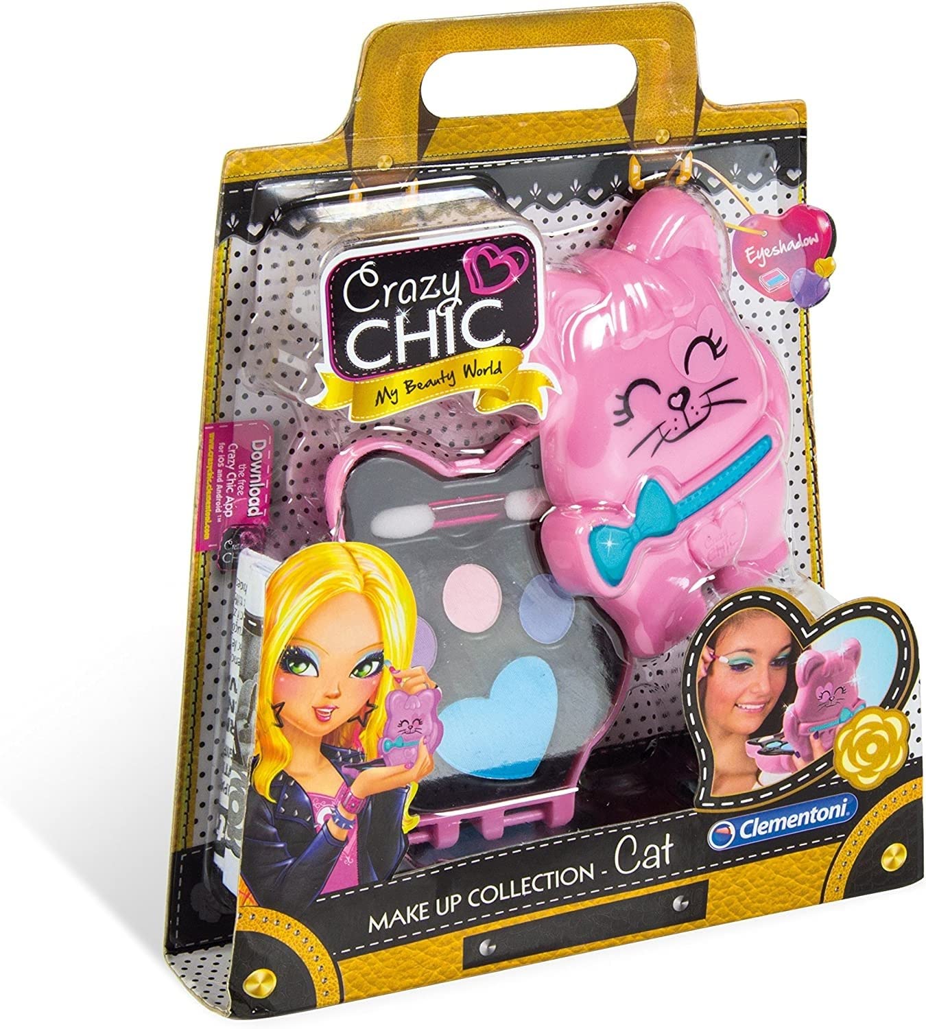 Clementoni – Crazy Chic Cat Mini Make Up Palette Set Creative 15176