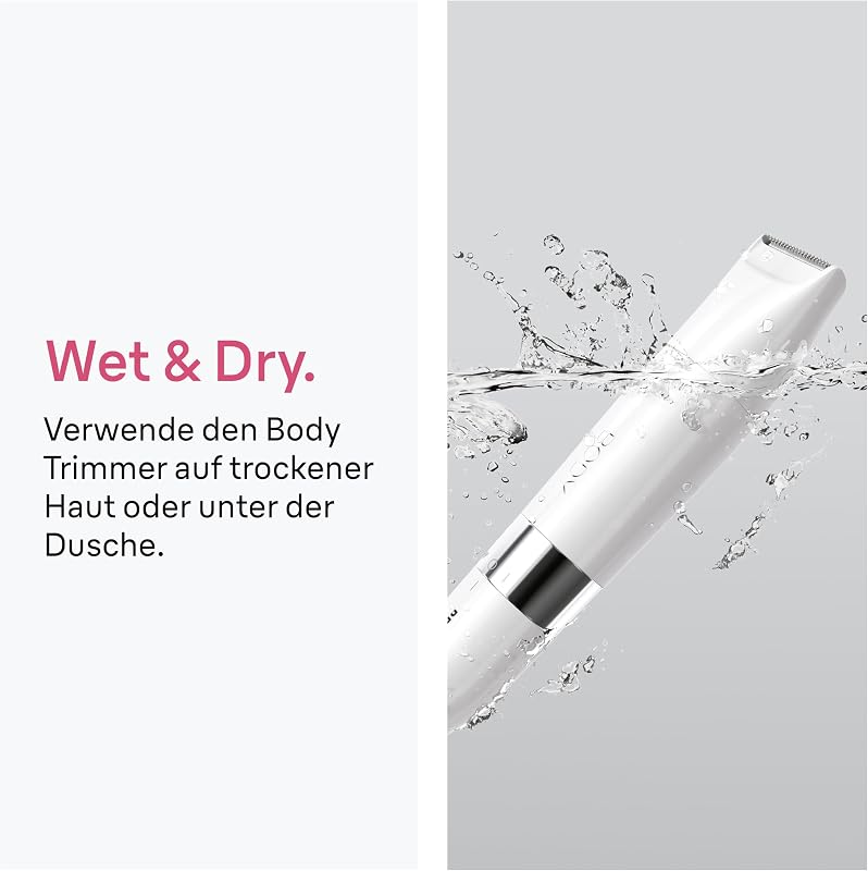 Body Mini-Trimmer Damen, Haarentfernung, BS1000, Weiß