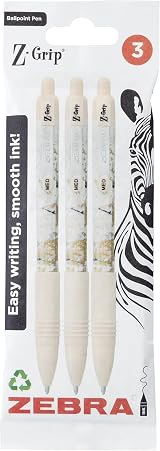 Zebra Pen Z-Grip Glam 1.0mm Retractable Ballpoint 3pk Pink Marble view 1
