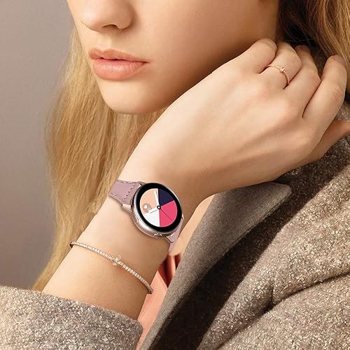 EZCO Leather Bands Compatible with Samsung Galaxy Watch Active