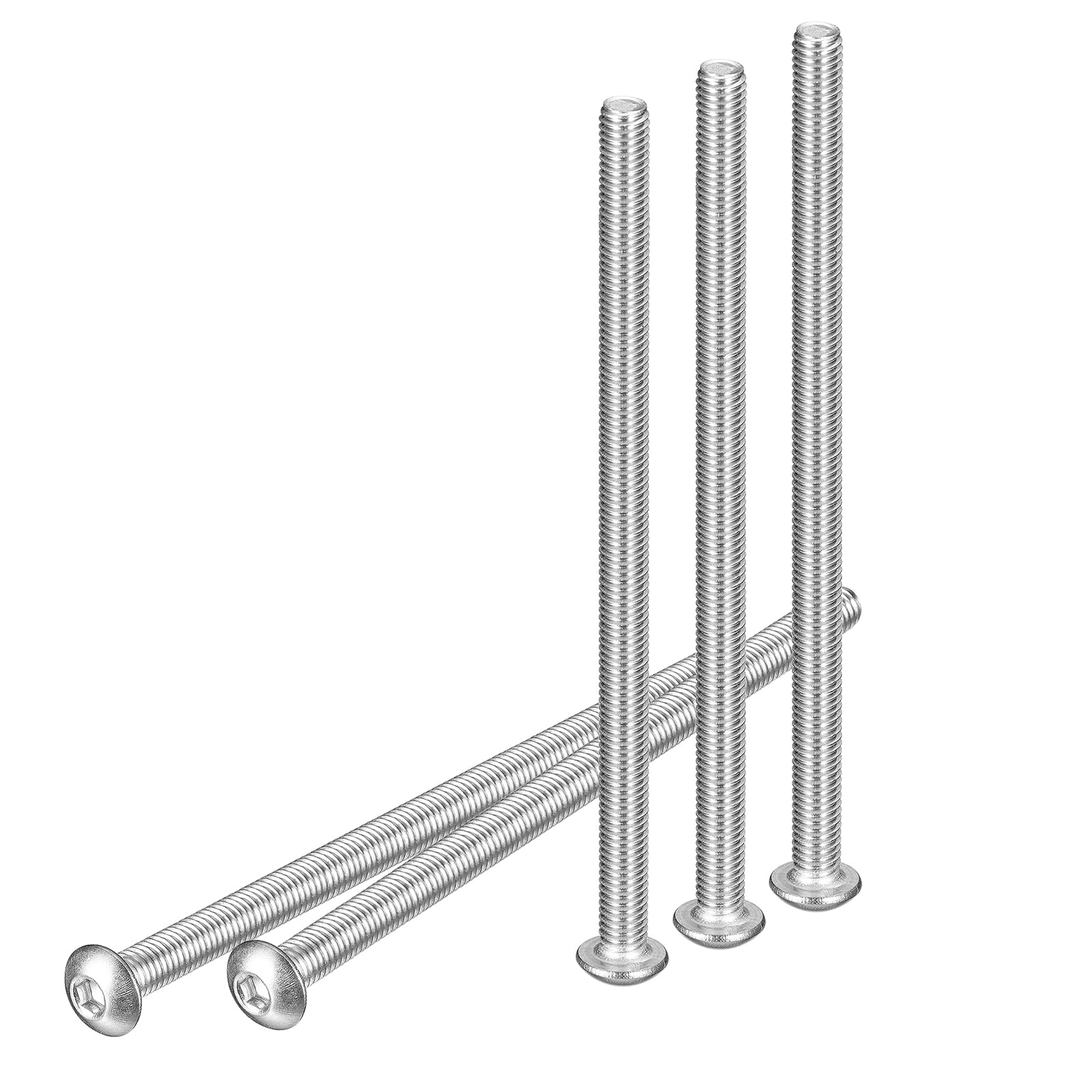 DTGN M5-0.8x90mm Button Head Socket Cap Screws - 10Pack - Good for Machine - 304 Stainless Steel 18/8 - Hex Drive Full Thread Fasteners — image 1