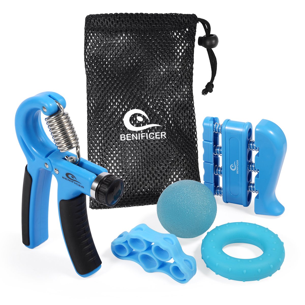 Buy Benificer Hand Grip Strengthener 5 Pack Adjustable Hand Gripper Resistance Finger Exerciser
