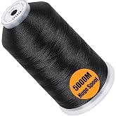 New brothread 5000M Huge Spool Embroidery Machine Thread - Black | Single Spool, 40WT, Polyester, 5000M/5500YD for Commercial Machines, Use a Thread Stand to Work with Home Embroidery Machine