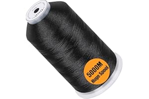 New brothread - Single Huge Spool 5000M Each Polyester Embroidery Machine Thread 40WT for Commercial and Domestic Machines - 
