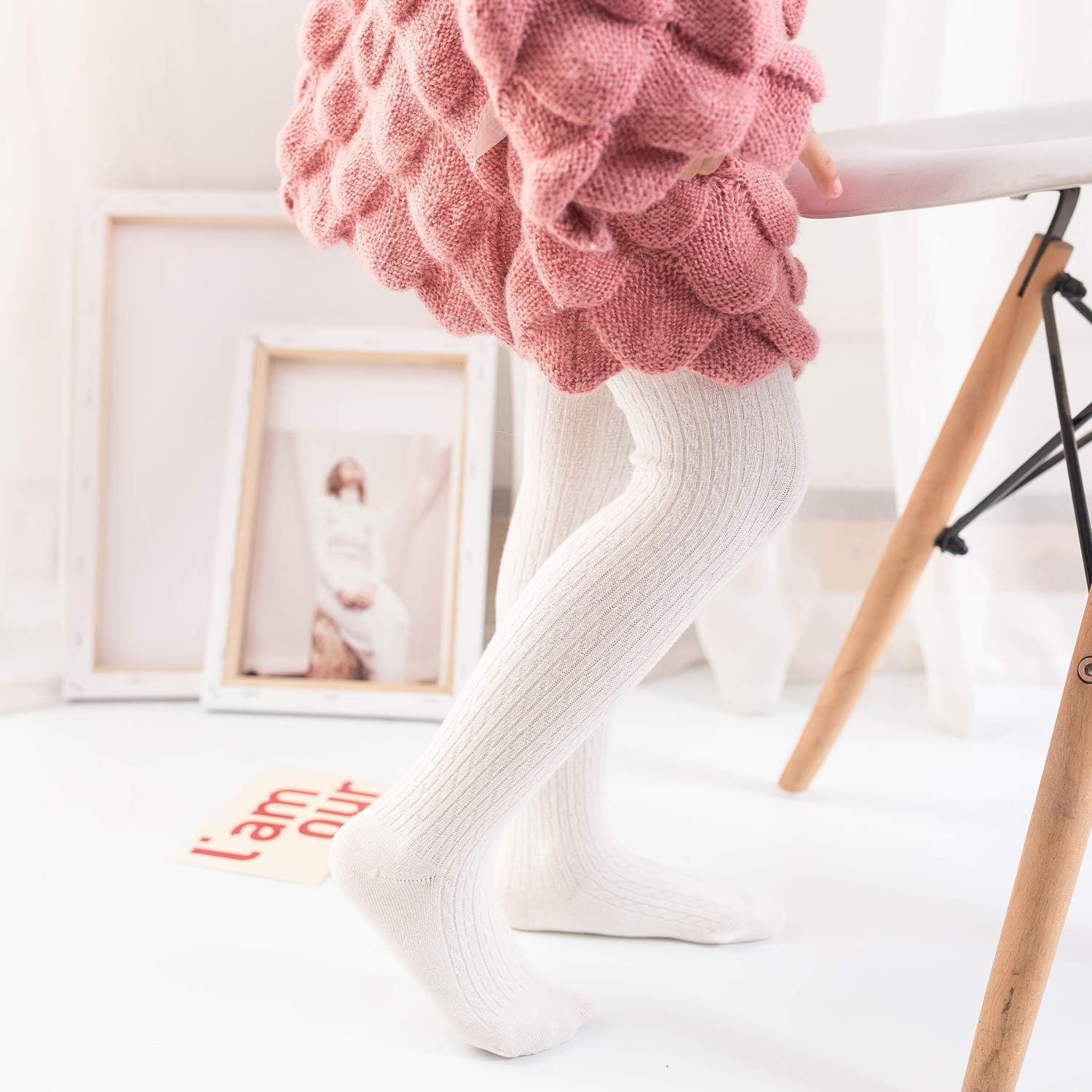 EPEIUS Baby Girl Tights Thick Cable Knit Leggings Cotton Pantyhose for Toddlers Child 2-10 Years: Clothing