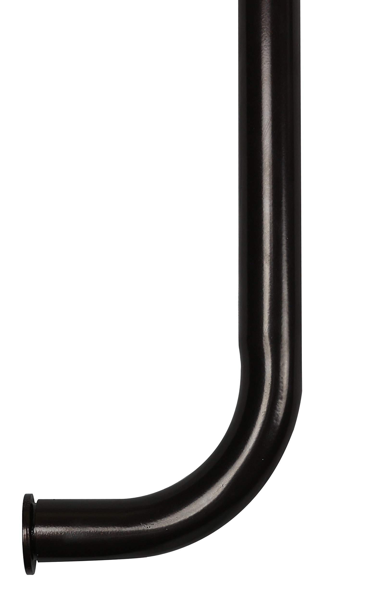 Meriville 1Inch Diameter Bay Window Curtain Rod Set for Bayview