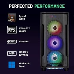 Skytech Shadow Gaming PC Desktop, Ryzen 7 7700 3.8
