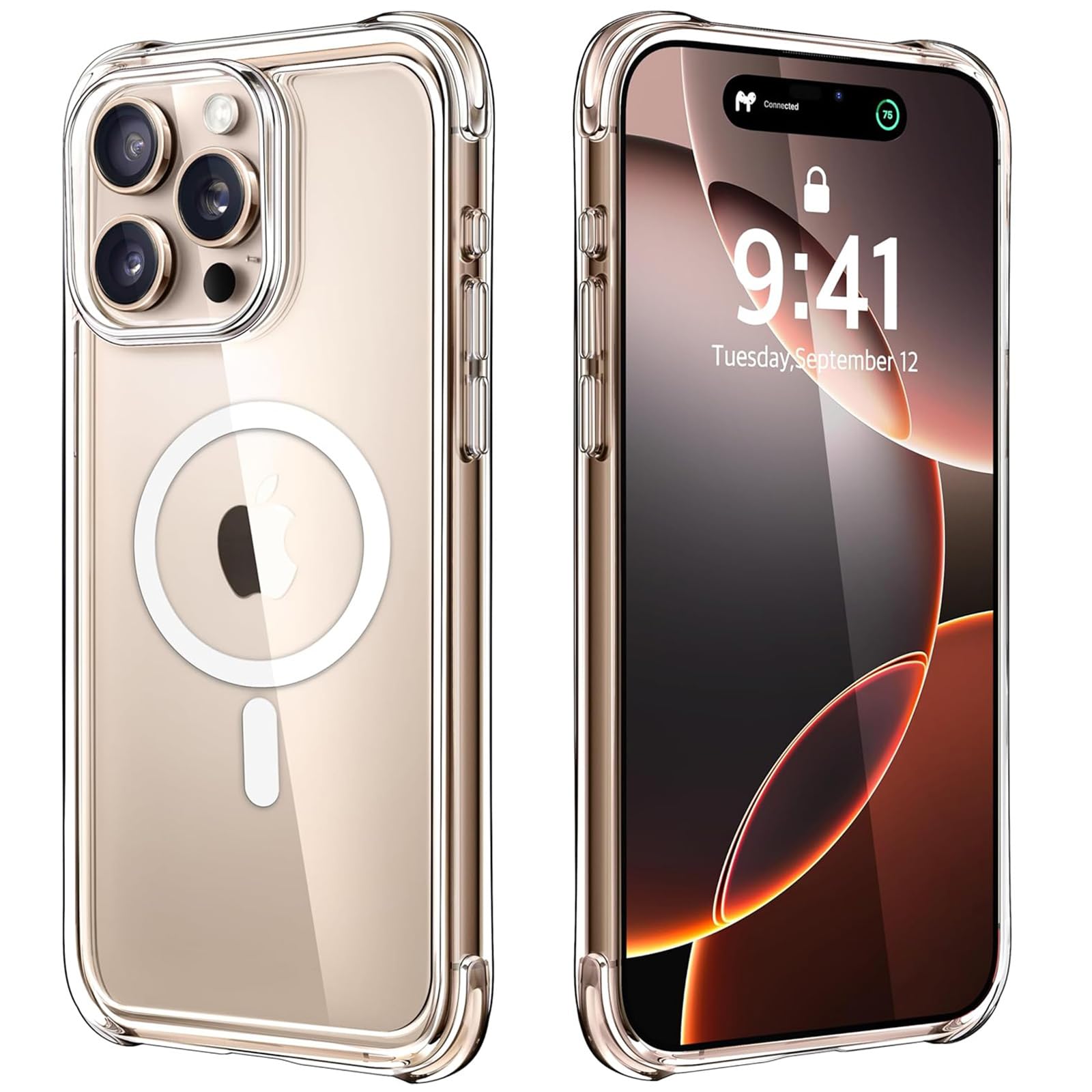 Photo 1 of Deekeewe Clear Cover for iPhone 16 Pro Max,[Compatible with MagSafe] Soft TPU Shockproof Bumper Protective Case for iPhone 16 Pro Max,Transparent