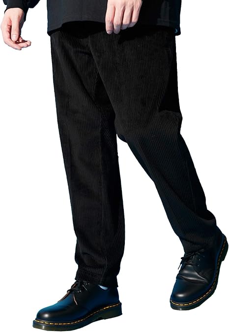 Amazon エイト 8 Eight コーデュロイパンツ シェフパンツ ブラックll ロングパンツ 通販