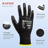KAYGO KG11PB PU Coated Work Gloves 12 Pairs X-Large Black view 2